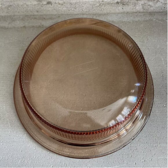 Corning Vision 1 Quart Casserole Serving Round Dish Ribbed Amber V-31-B NO LID - Picture 2 of 5